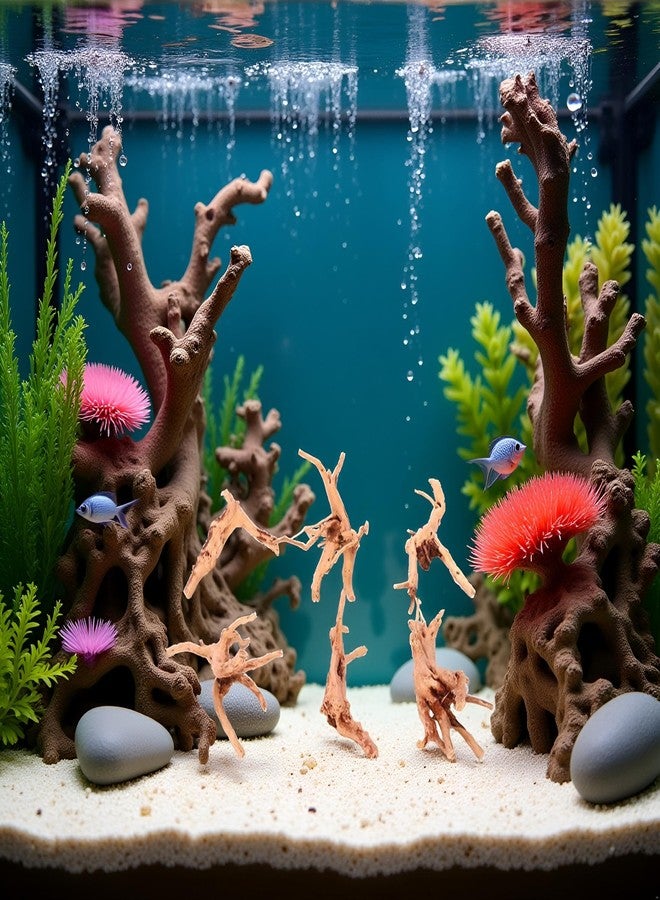 Sluswallow 1Pc Natural Aquarium Driftwood Branches Wood Aquarium Trunk Driftwood Tree Fish Tank Log Decoration Plant Stump, Thematic Ornaments Assorted Size, Aquarium Décor (8-10cm) - Image 2